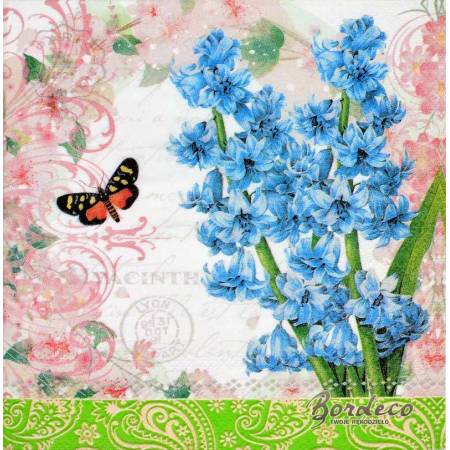 Serwetka decoupage firmy AMBIENTE hiacynt 33x33cm